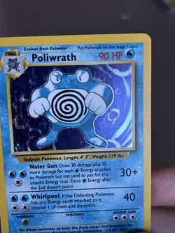 Poliwrath Holo Rare Pokemon TCG Card Unlimited Base Set 13/102 LP - Image 4