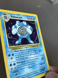 Poliwrath Holo Rare Pokemon TCG Card Unlimited Base Set 13/102 LP - Image 5