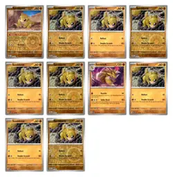 (10x) Sandshrew Lot Pokemon Cards Twilight Masquerade 97 Sandslash Deck Building - Image 1