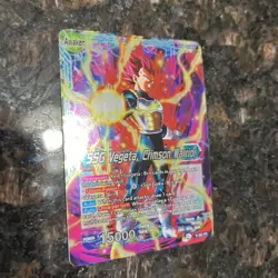 SSG Vegeta Crimson Warrior P-360 Leader Foil Dragon Ball Super Card Game | NM - Image 3