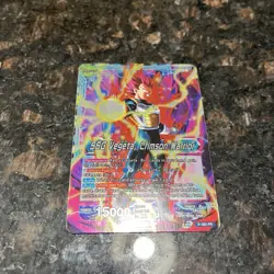 SSG Vegeta Crimson Warrior P-360 Leader Foil Dragon Ball Super Card Game | NM - Image 4