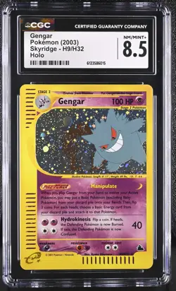 CGC 8.5 Gengar 2003 Skyridge H9/H32 Holo Pokemon Card - Image 1