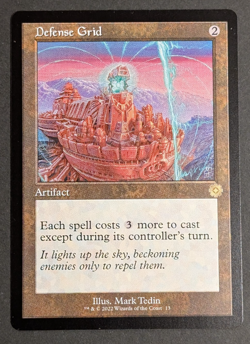 MTG Card - 1x Defense Grid - Brother's War - NM - Schematic Magic The Gathering - Image 1