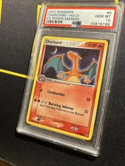 PSA 10 Charizard 6/108 Holo -Vintage Rare Graded Pokemon Card- EX Power Keepers - Image 2
