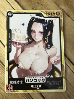 One Piece CCG Goddess Boa Hancock Metal Card - Birthday Cake - Spicy /88 - Image 1