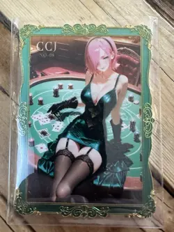 One Piece CCG Goddess Reiju Metal Card - Poker Table Garters - Image 1