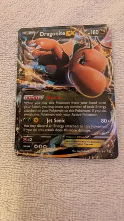 Pokemon TCG Dragonite EX Ultra Rare Holo Card 74/111 XY Furious Fists - Image 1
