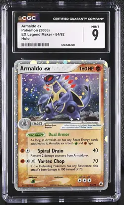 CGC 9 MINT Armaldo ex 2006 EX Legend Maker 84/92 Holo Pokemon Card - Image 1