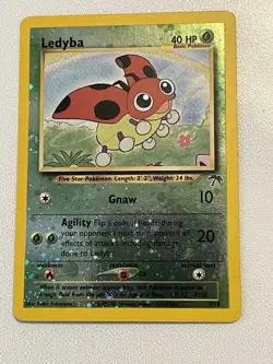 Pokemon Ledyba Southern Islands Reverse Holo Promo Card 07/18 40 HP 2001 - Image 2