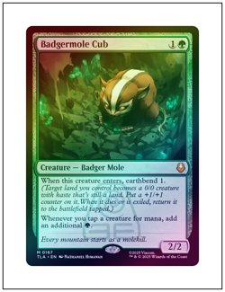 1x Badgermole Cub, Foil, Avatar The Last Airbender, Magic MTG NM - Image 1