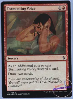Tormenting Voice FOIL Mtg MISPRINT. The foil layer is from another card. - Image 1