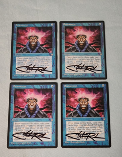 MTG Magic 4 x Brainstorm - Christopher Rush - Artist Signed - Ice Age - Image 1
