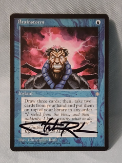 MTG Magic 4 x Brainstorm - Christopher Rush - Artist Signed - Ice Age - Image 3