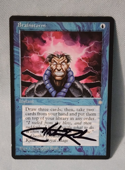 MTG Magic 4 x Brainstorm - Christopher Rush - Artist Signed - Ice Age - Image 4