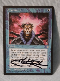 MTG Magic 4 x Brainstorm - Christopher Rush - Artist Signed - Ice Age - Image 5