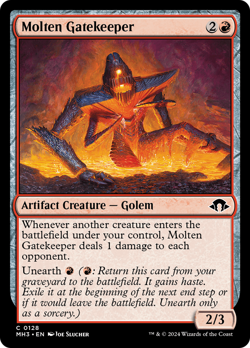 Molten Gatekeeper (REGULAR) x1 - MTG Modern Horizons 3 MH3 #128 - Image 1