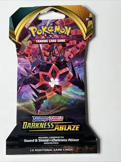 Pokemon Darkness Ablaze Sleeved Booster Pack Factory Sealed Sword Shield - Image 1
