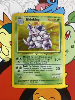 1999 WOTC Pokemon BASE SET NIDOKING HOLO 11/102 RARE! MP - Image 1