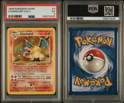 1999 Pokemon Base Set Unlimited Charizard 4/102 Holo Rare PSA 5 EX English WOTC - Image 3