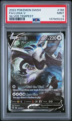 2022 Pokemon Silver Tempest Lugia V Full Alternate Alt Art #186/195 PSA 9 - Image 1