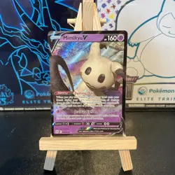 Mimikyu V 068/172 Brilliant Stars Ultra Rare Holo Pokemon Card NM - Image 1