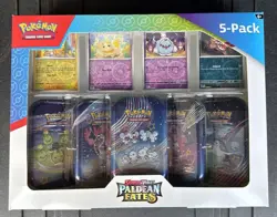Pokemon Paldean Fates Costco 5 Mini Tin Bundle, 1pack - Image 1