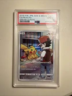 2019 Pokemon Japanese Sun & Moon FA Pikachu Dream League PSA 10 - Image 1