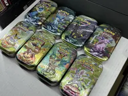 Pokemon TCG Prismatic Evolutions Set of 8 New/Sealed Mini Tins FULL ART SET! NEW - Image 3