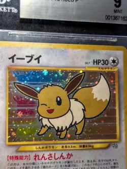 BGS 9 Eevee Pokemon Fan Club 500 PTS Promo Holo Japanese 133 SWIRL! - Image 3
