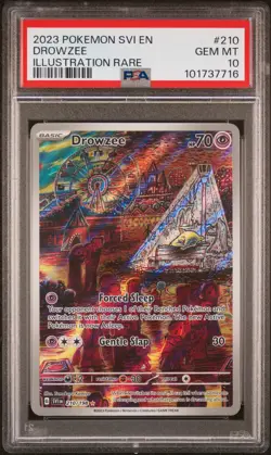 2023 POKEMON SVI EN-SCARLET & VIOLET ILLUSTRATION RARE #210 DROWZEE PSA 10 - Image 1