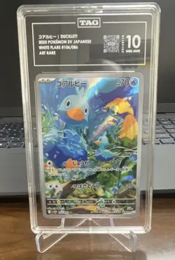 Pokemon Ducklett 106/086 SV White Flare Art Rare Holo TAG Gem Mint 10 Japanese - Image 2