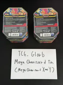 2 Pokemon Mega Charizard Tins (Mega Charizard X and Y) - Image 2
