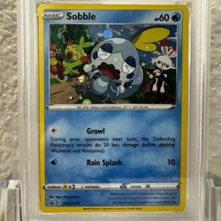 2020 Pokemon Sword & Shield BSP #073 - 3 Blisters Pack Sobble HOLO - PSA 9 MINT - Image 3