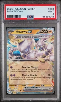 Mewtwo Ex #058 PSA 9 2023 Pokemon Par En-Paradox Rift - Image 3
