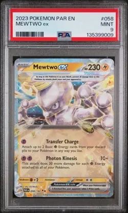 Mewtwo Ex #058 PSA 9 2023 Pokemon Par En-Paradox Rift - Image 5