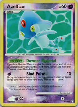 Azelf 4/123 Mysterious Treasures Reverse Holo MP Pokemon TCG - Image 1