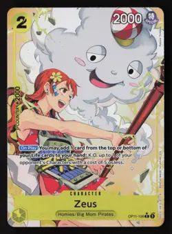 Zeus - OP11-106 - R Alt Art - A Fist Of Divine Speed - One Piece - NM/M - Image 1