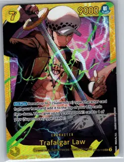 Trafalgar Law OP10-119 SEC English Royal Blood - One Piece Card - NM - Image 1