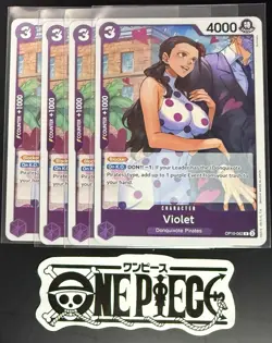 4x One Piece OP10-062 R Violet - English - Foil - Playset - TCG - NM/M - Image 1