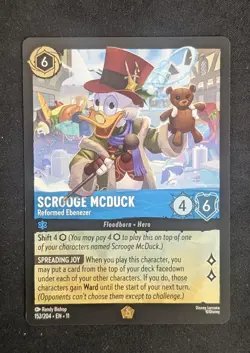 disney Lorcana Scrooge Mcduck Reformed Ebenezer 152/204 Legendary Winterspell NF - Image 1