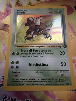 Pokemon Pinsir Base Set Holo 9/64 Italian 60 HP Basic Wizards of the Coast Lp - Image 1