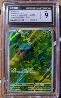 Pokemon Bulbasaur CGC 9 Mint 166/165 Sv: Scarlet And Violet 2023 English - Image 1