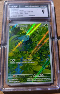 Pokemon Bulbasaur CGC 9 Mint 166/165 Sv: Scarlet And Violet 2023 English - Image 3