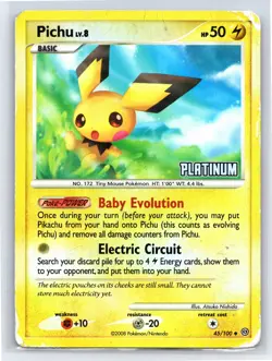 Pichu (Platinum) 45 - Pokemon Burger King Promos - Promo Reverse Holo - DMG - Image 1