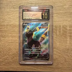 Umbreon V CGC 10 Pristine Pokemon 2021 Japanese Eevee Heroes S6a 084/069 SR - Image 1
