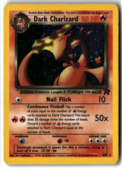 Dark Charizard ⭐ 4/82 WOTC Holo Rare Team Rocket 2000 Pokemon MP - Image 1