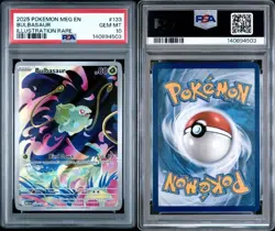 2025 POKEMON MEG EN-MEGA EVOLUTION ILLUSTRATION RARE #133 BULBASAUR PSA 10 - Image 3