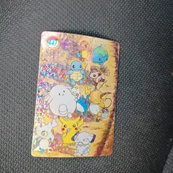 Pikachu Fishing Holo Pokemon Vintage Pocket Monster Vending Prism Sticker 447 - Image 2