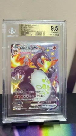 Pokemon Charizard Vmax SHR SV107 - Shining Fates - Sw&Sh - BGS 9.5 Gem Mint - Image 1