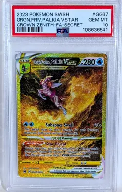 Pokemon SWSH PALKIA VSTAR Crown Zenith Full Art GG67/GG70 PSA 10 💎 GEM MINT - Image 1
